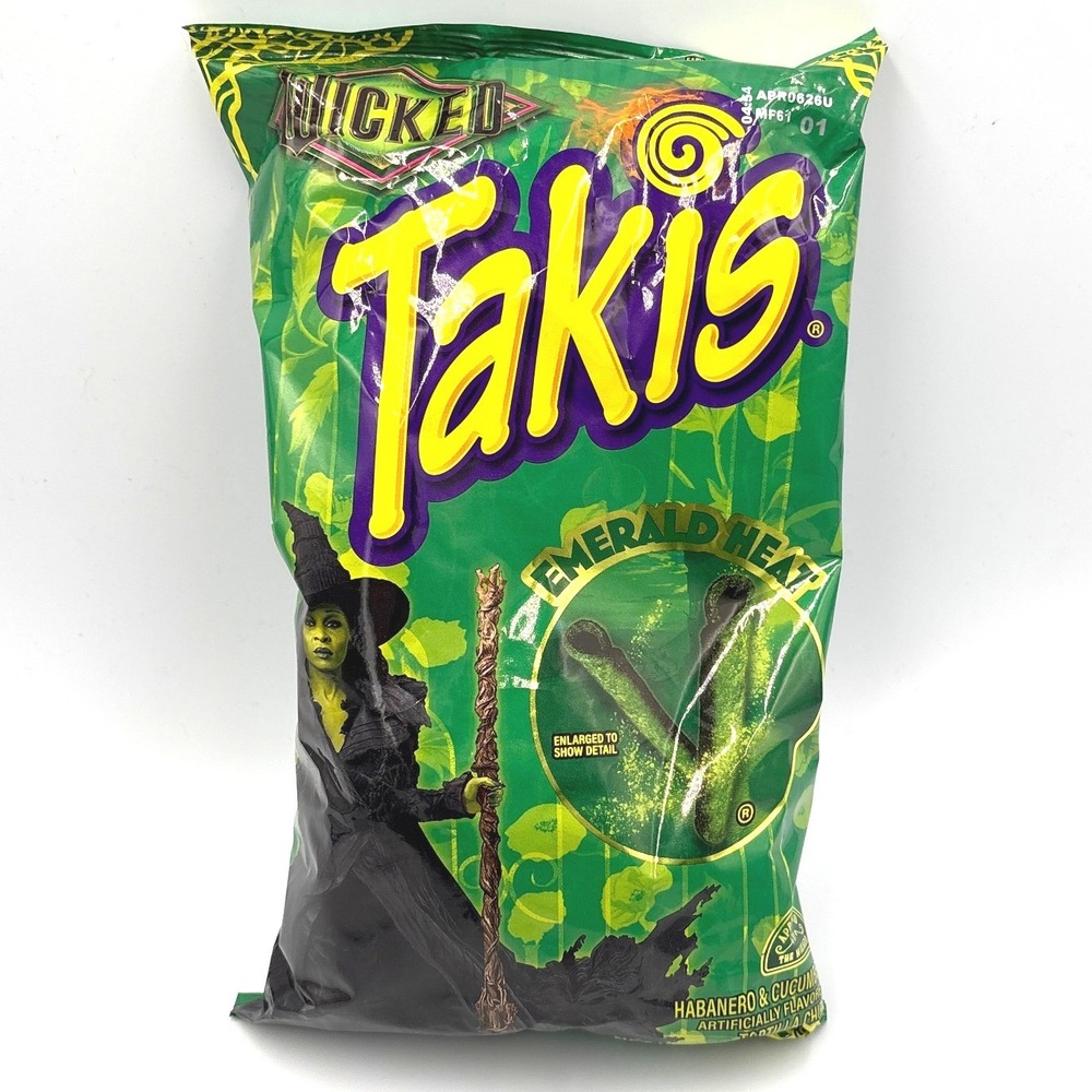 Takis Emerald‎ Heat Wicked Movie Limited Edition Habanero Cucumber 9.9oz Bag